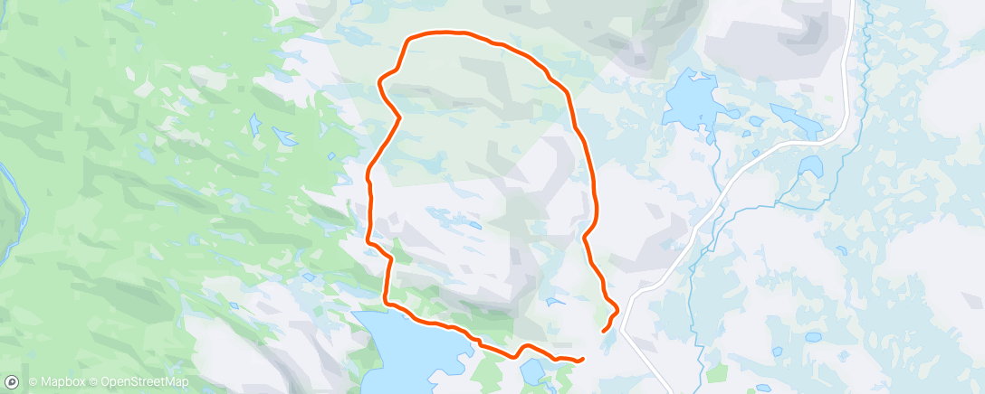 Map of the activity, Venabygdsfjellet