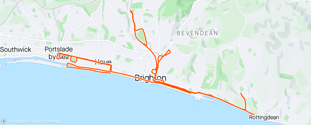 アクティビティ「Brighton marathon」の地図