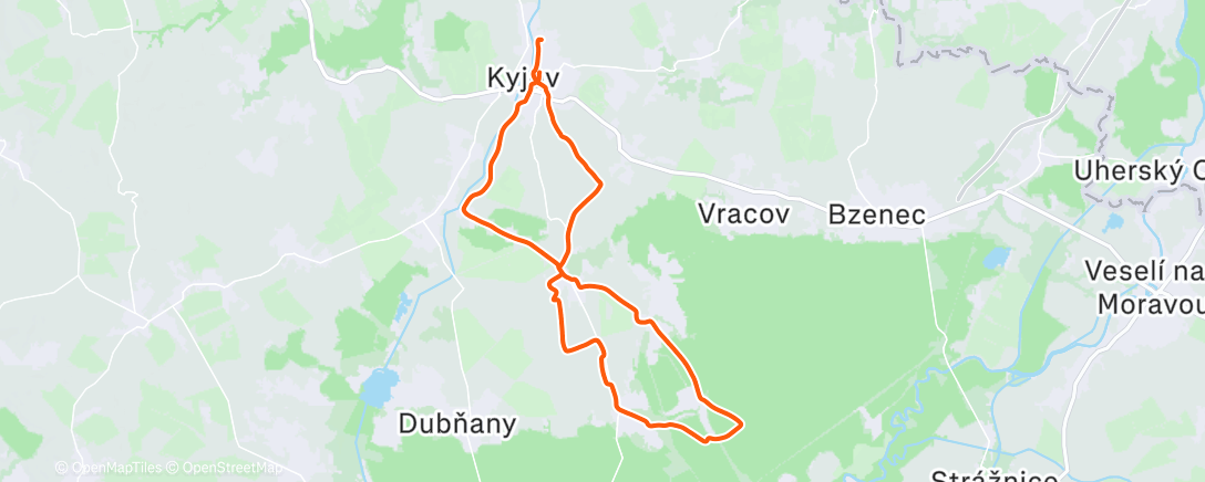 Map of the activity, Afternoon Gravel Ride