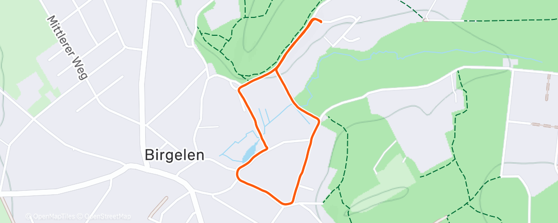 Map of the activity, Spaziergang am Morgen