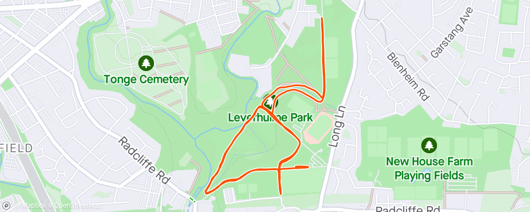 Map of the activity, Bolton Parkrun #103