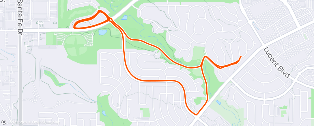 Map of the activity, 3/27/24:  Flattest Suburban Dry Loop