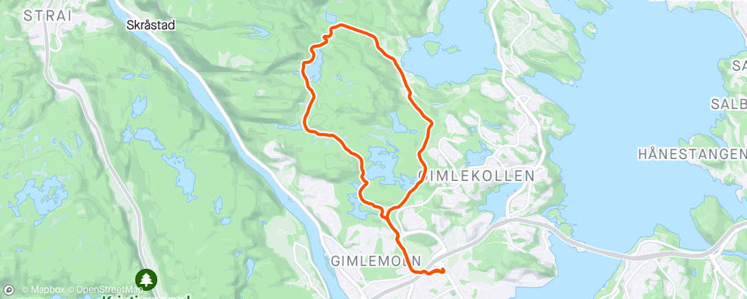Map of the activity, Morning Walk med Liv Karin, Birger , Tommy B , Kristian og Gunnar .