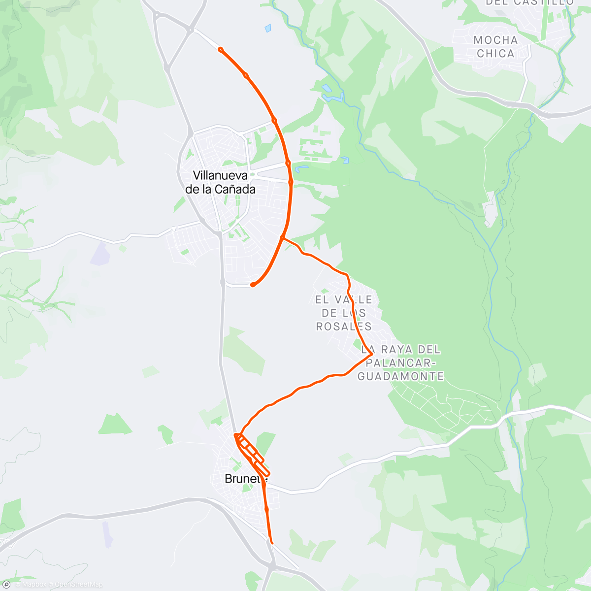 Map of the activity, Bicicleta con Huguito