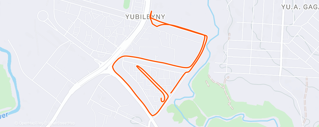 Map of the activity, Вечерний забег