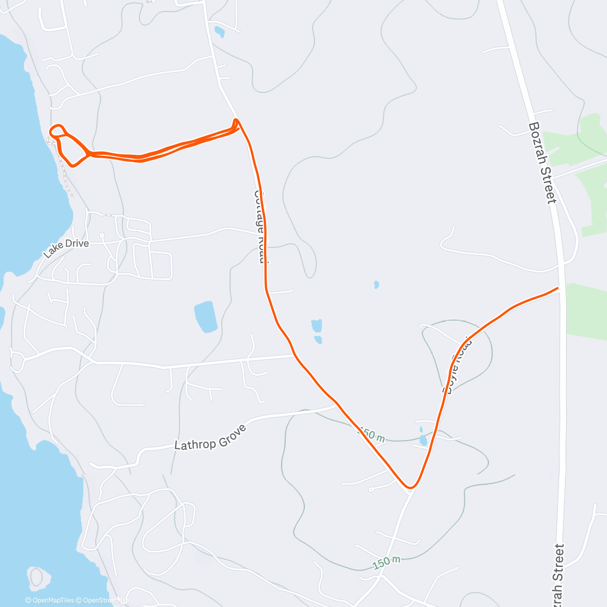 Map of the activity, Mostly chill Christmas Eve 5k - lots of nice trails 😊🇺🇸
