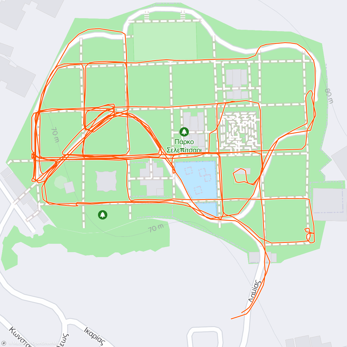 Map of the activity, Playground ride