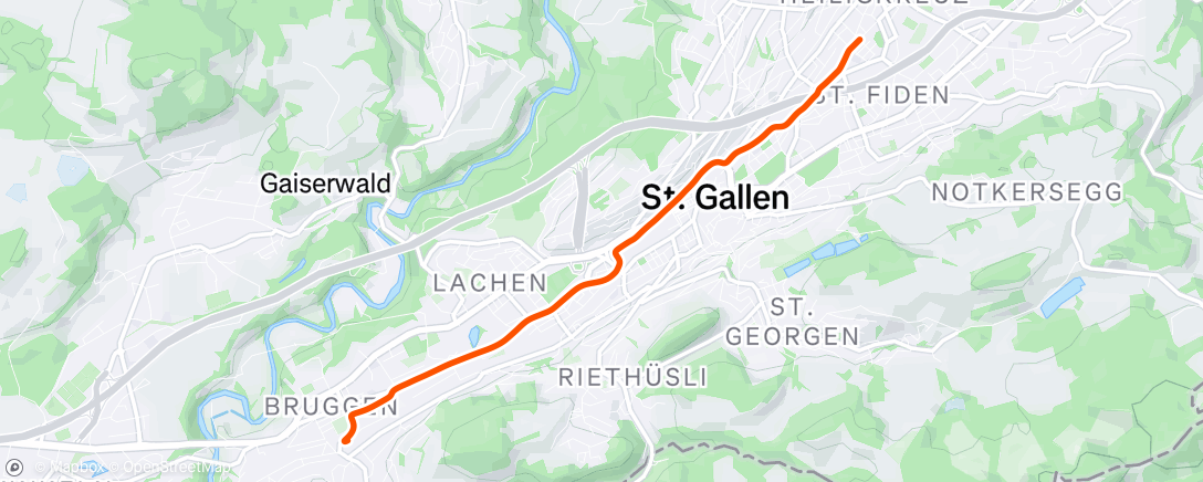 Map of the activity, Fahrt am Nachmittag