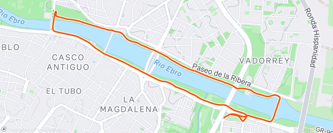Map of the activity, Morning Walk