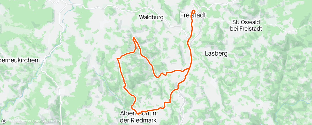Map of the activity, Freistadt - Ottenschlag - Alberndorf - Freistadt