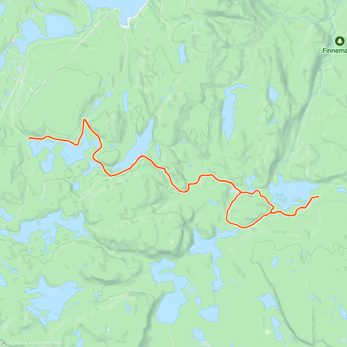 Map of the activity, Påskestak i våt løssnø