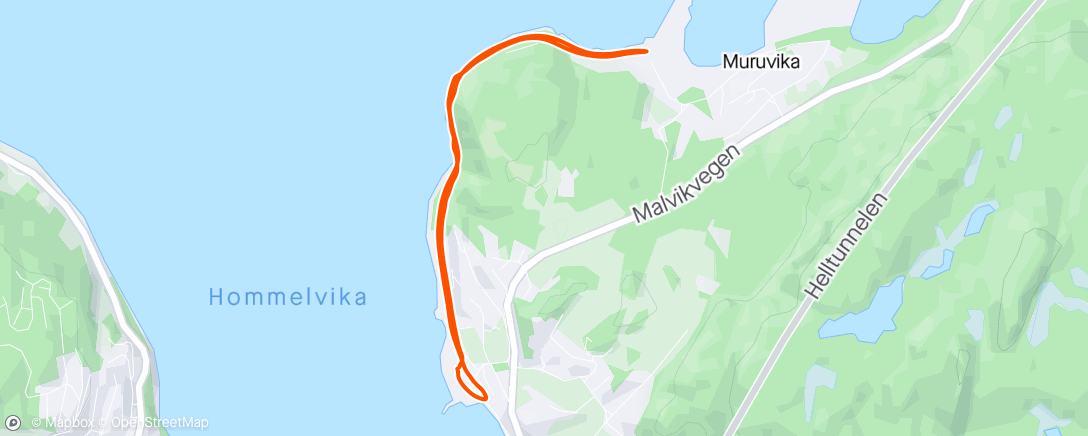 Map of the activity, Malvikstien