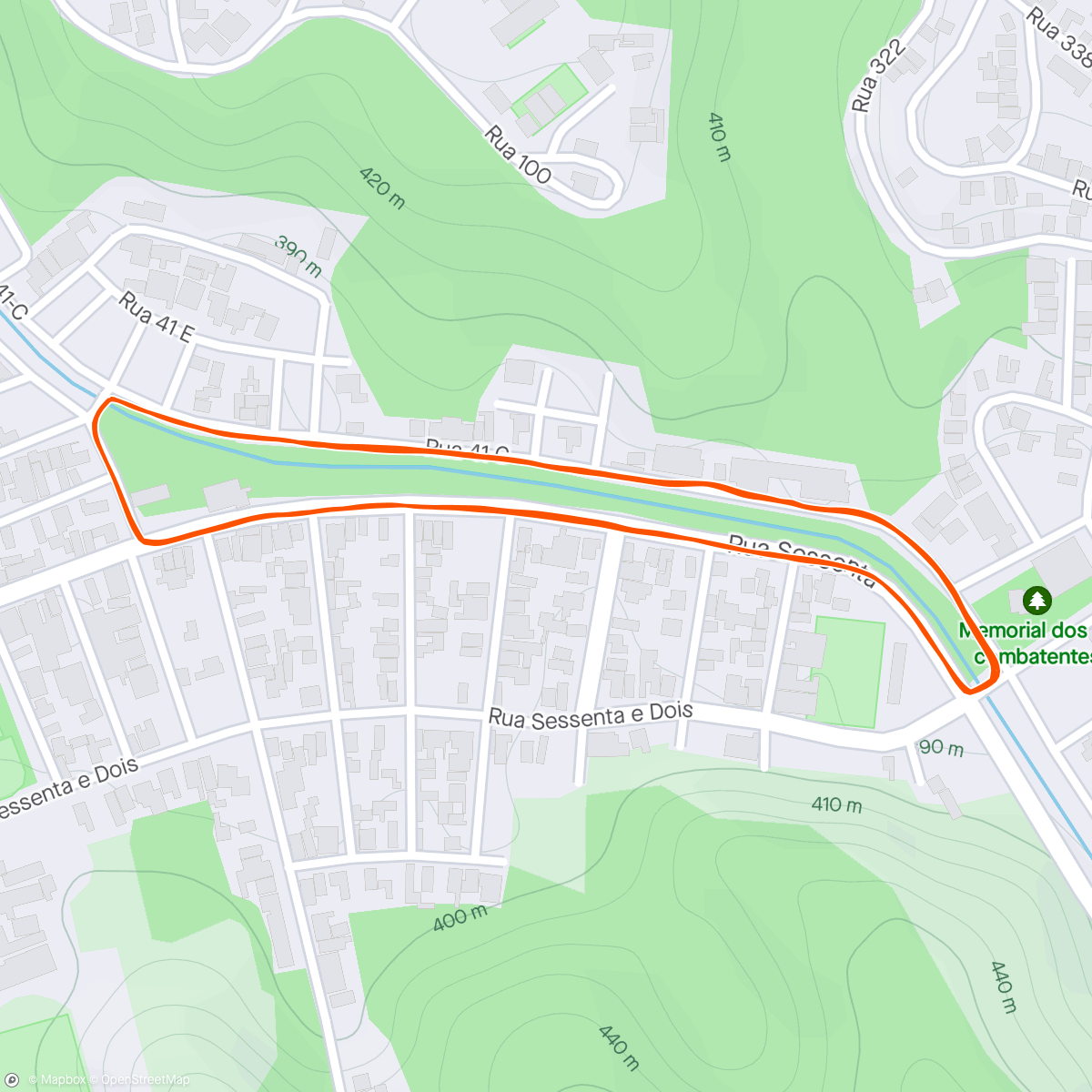 Map of the activity, 7km ritimado