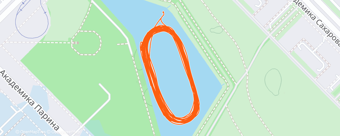 Map of the activity, Катание на коньках (вечер)