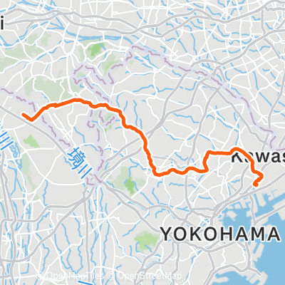 鶴見川ラン | 51.7 km Running Route on Strava