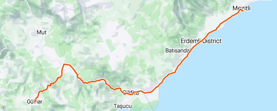 Map of the activity, Tour of Mersin stage2