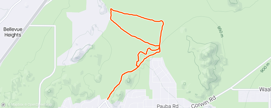 Map of the activity, Spicy Trail walk