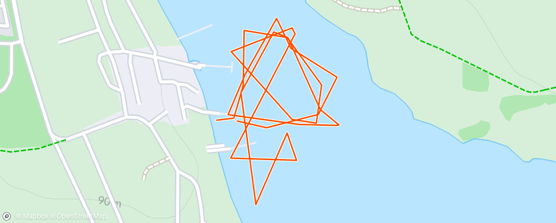 Map of the activity, Last Sunday swim of 2023