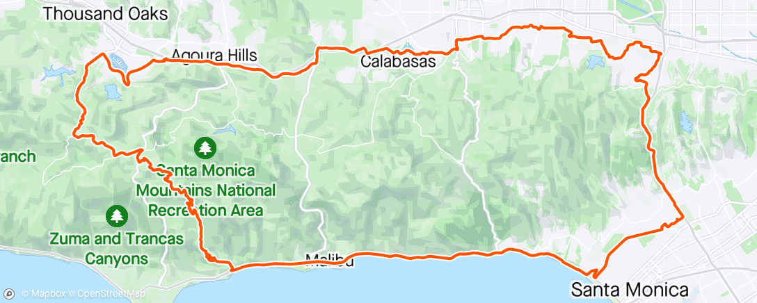 Map of the activity, Santa Monica Loop