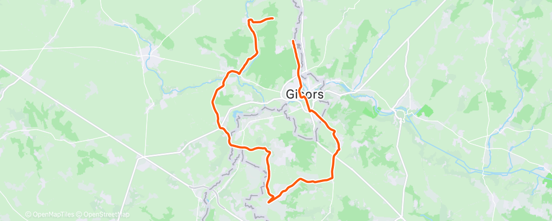 Map of the activity, Sortie vélo le midi