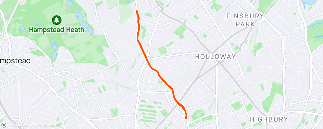 アクティビティ「Sunday 5km: Highgate 🇬🇧」の地図