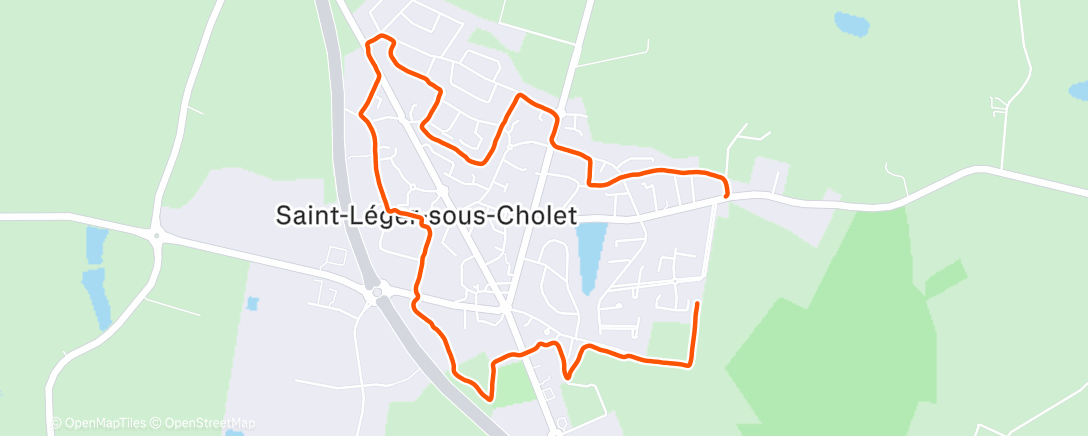 Map of the activity, Trail le matin