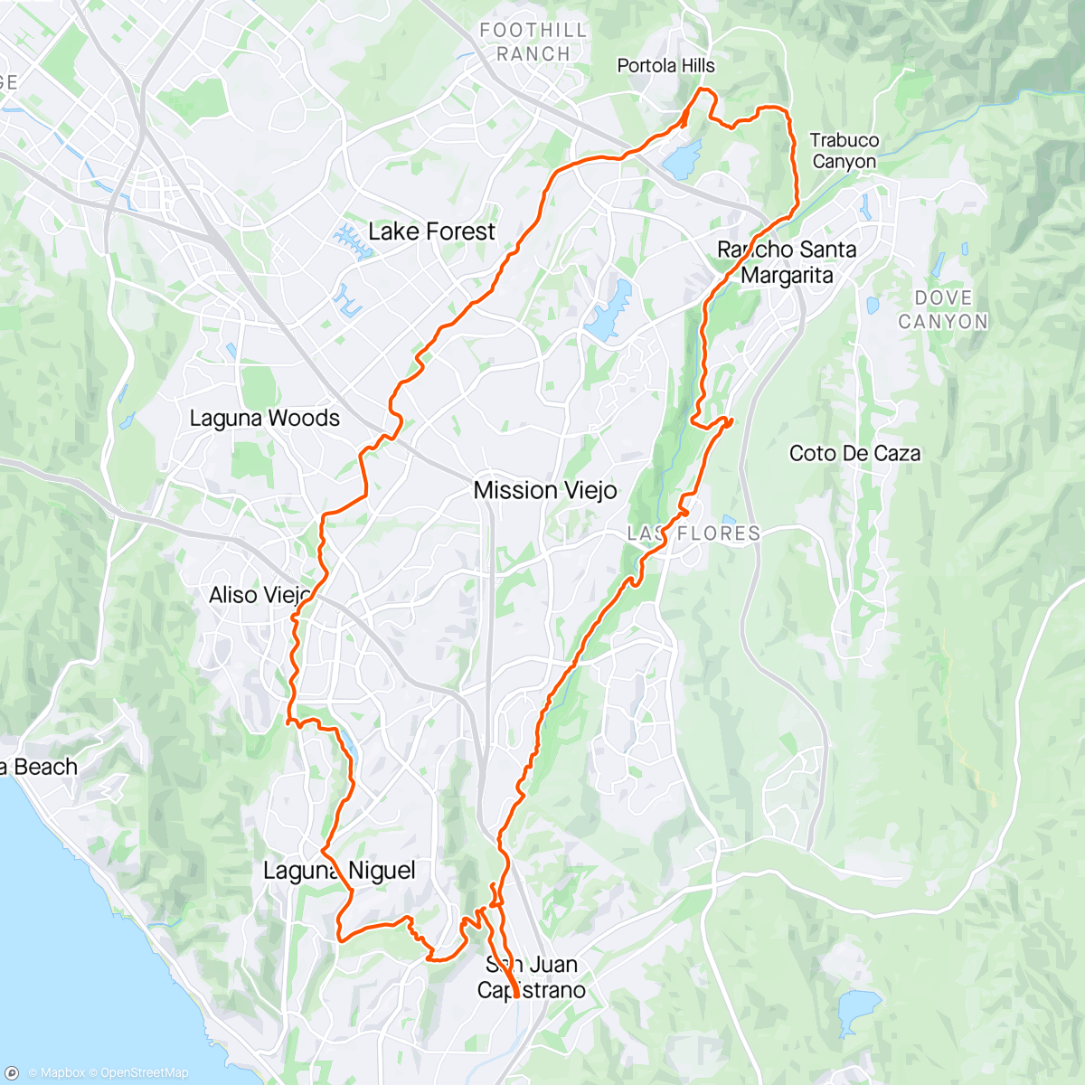 Map of the activity, Endurance Ride 4 hrs