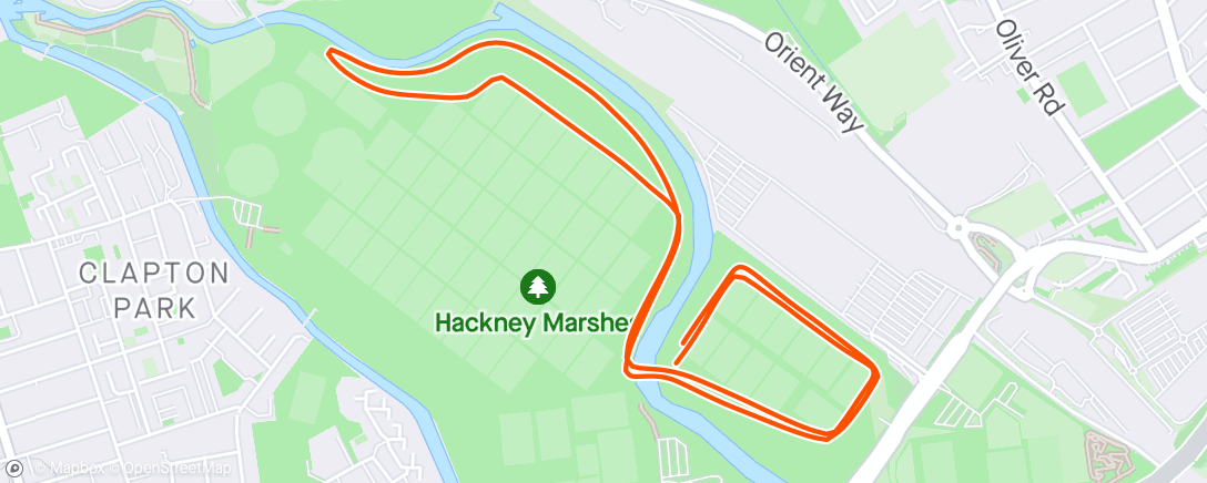 Map of the activity, Parkrun