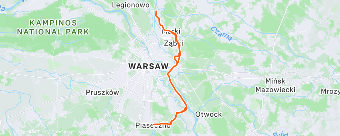 Map of the activity, Morning Ride