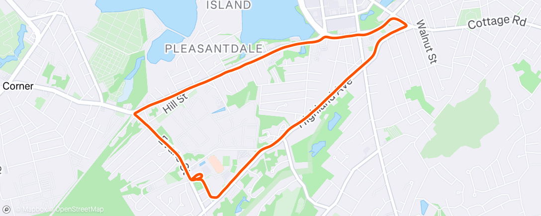 Map of the activity, Morning Run