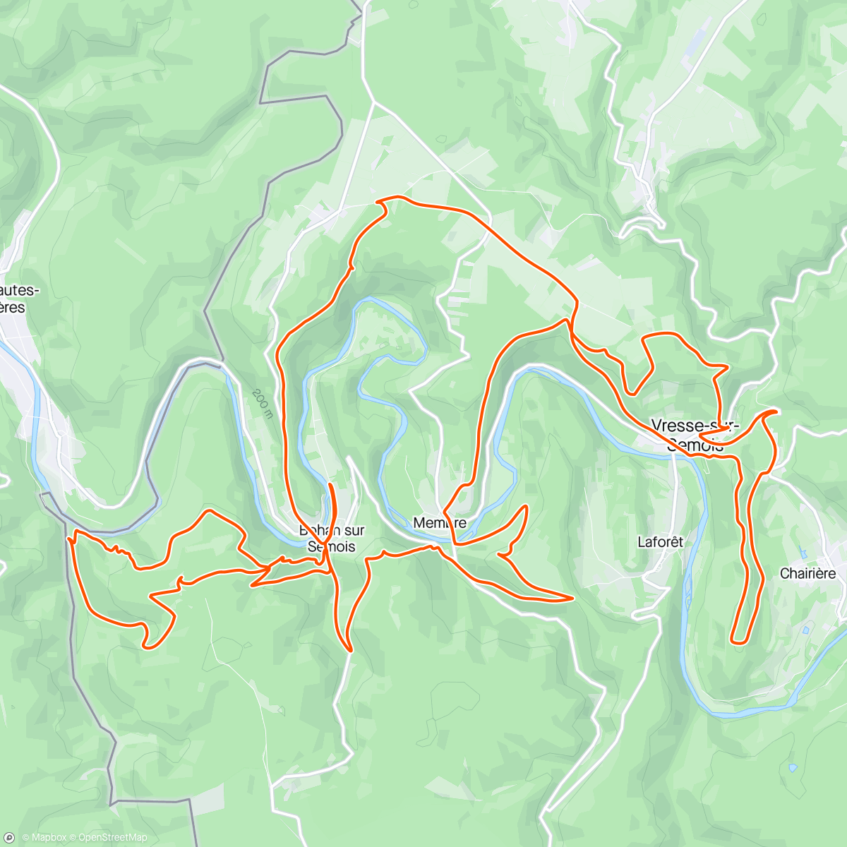 Mappa dell'attività BOHAN op zijn lekkerst, met romige trailsaus