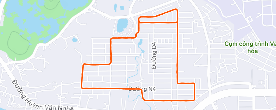 Map of the activity, Morning Run