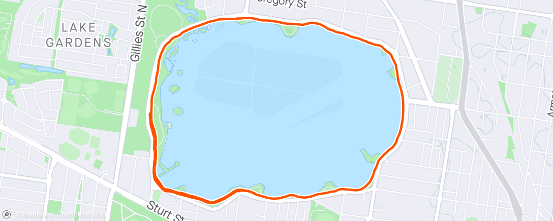 Map of the activity, Monday Runday