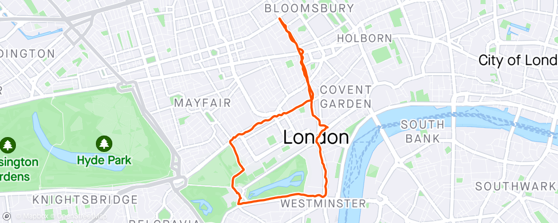 Map of the activity, London Hijinks 🇬🇧 🥶
