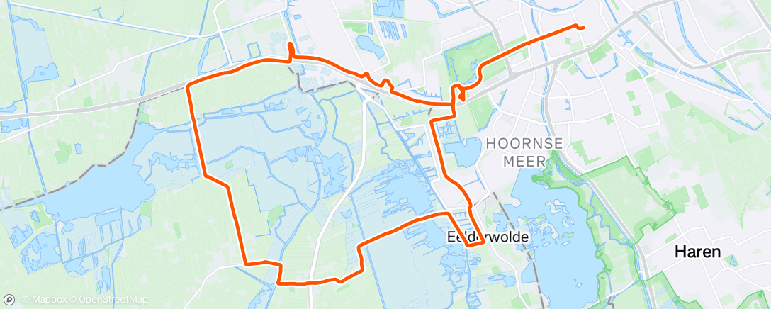 Map of the activity, Gala2 - progressieve duurloop (45-30-15 min)