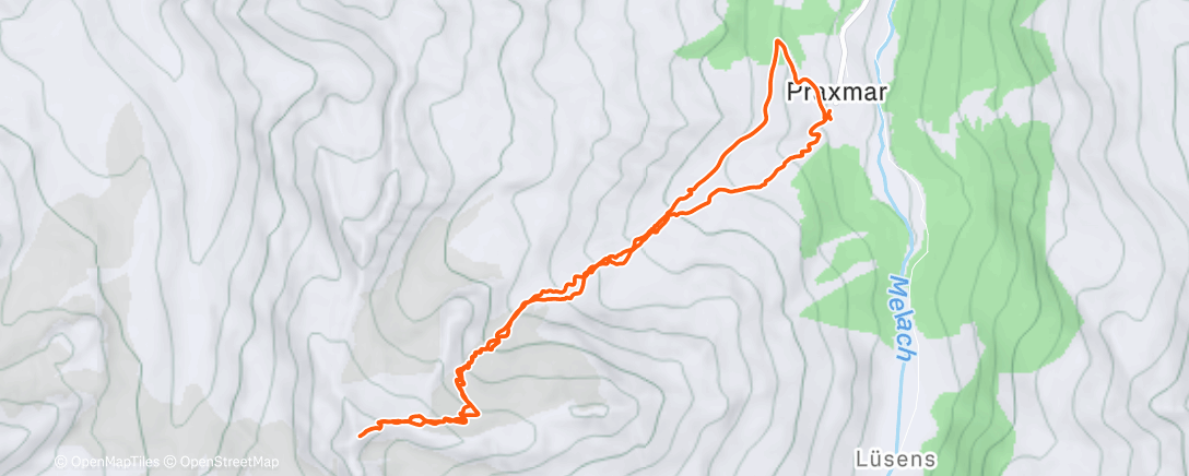 Карта физической активности (Morning Backcountry Ski)