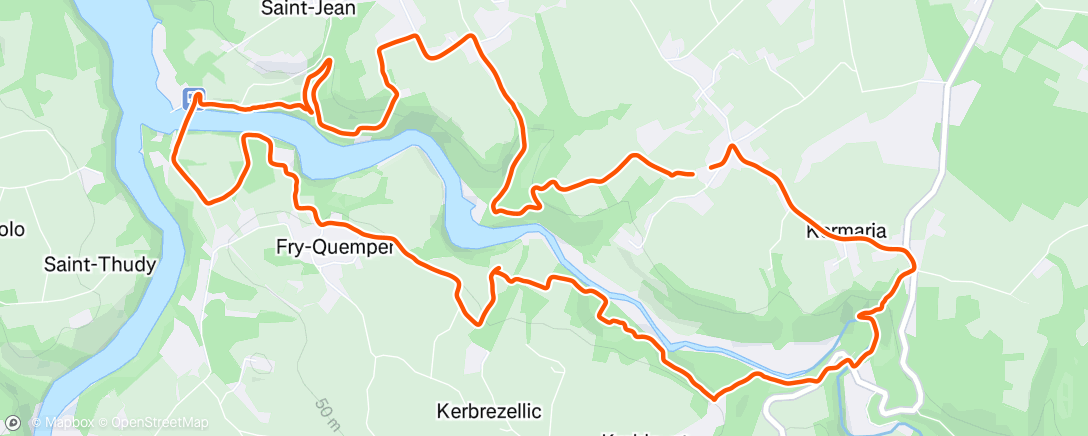 Map of the activity, Afternoon Trail Run