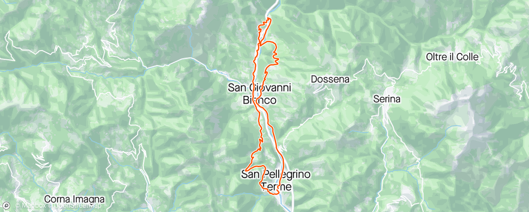 Map of the activity, Collinare lento