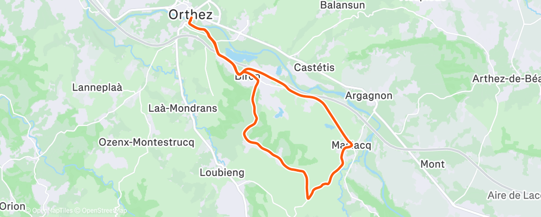 Map of the activity, Boulot, boulot, vélo.....