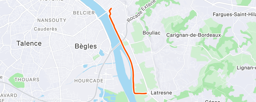 Map of the activity, Lunch Run