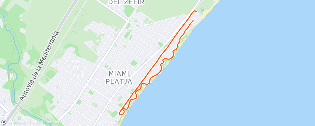 Map of the activity, Carrera de mañana