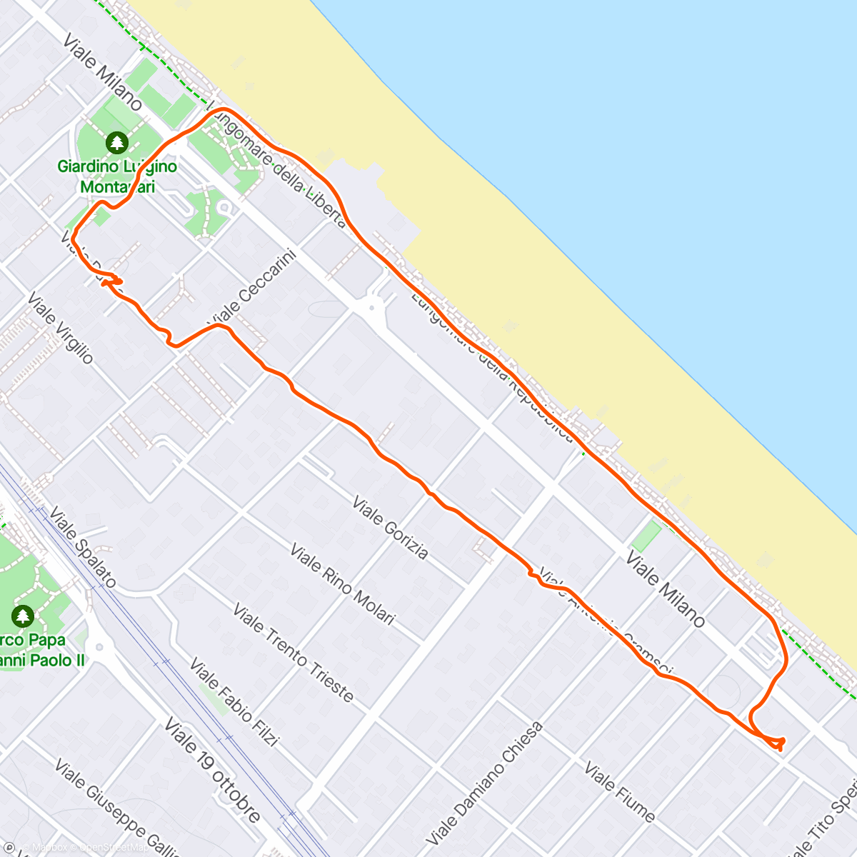 Map of the activity, Gelato Walk