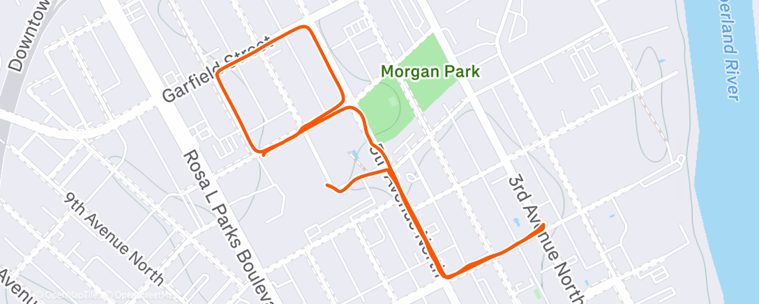 Map of the activity, Evening Walk