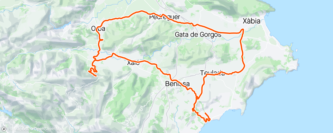 Map of the activity, Road session