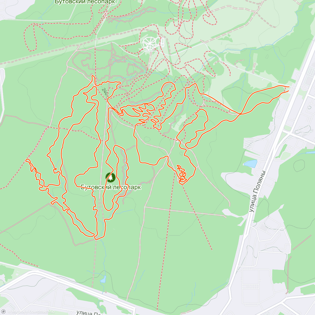 Map of the activity, Горный заезд на электровелосипеде (после обеда)