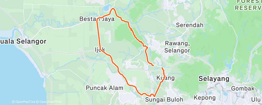Map of the activity, Morning Ride