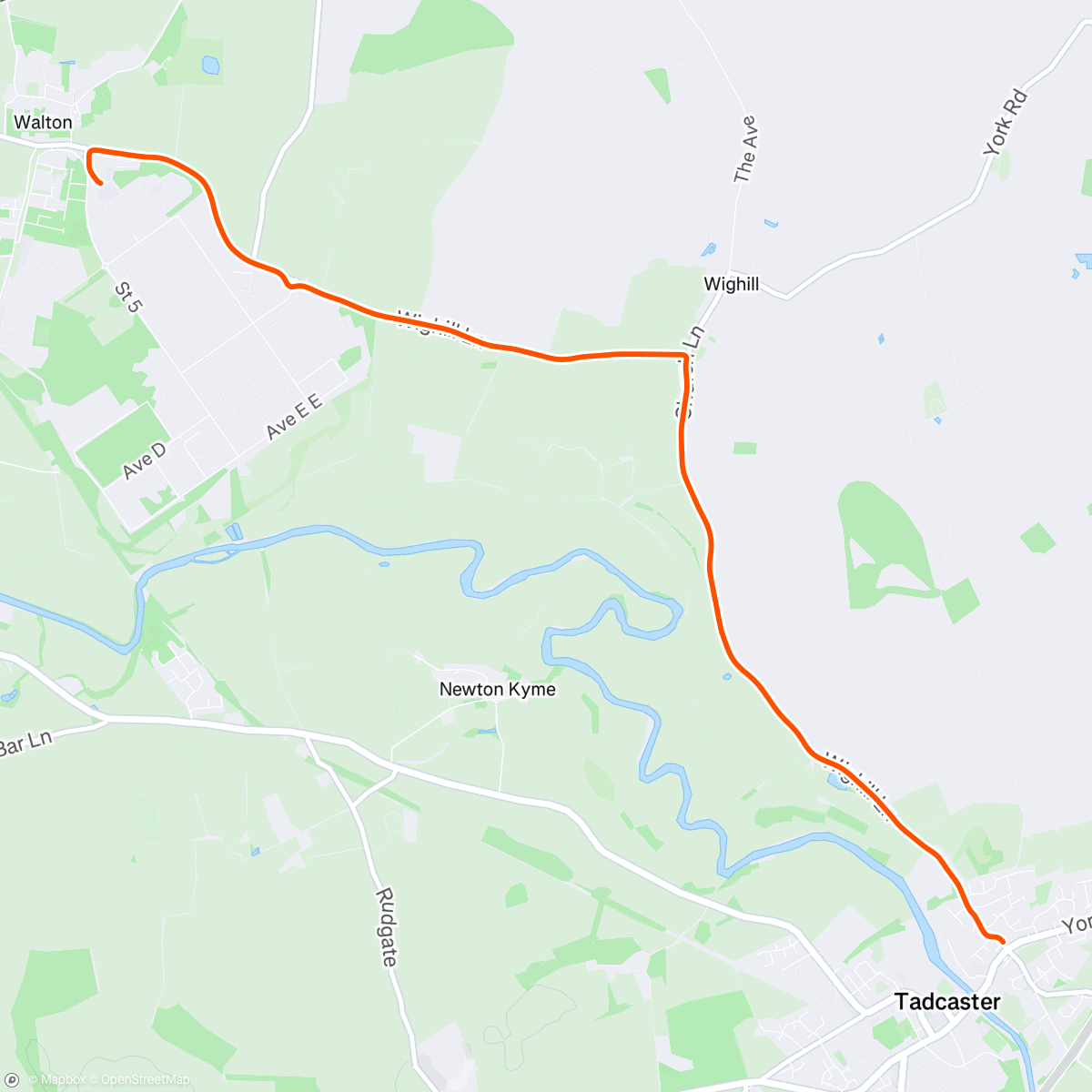 Map of the activity, Ride to work