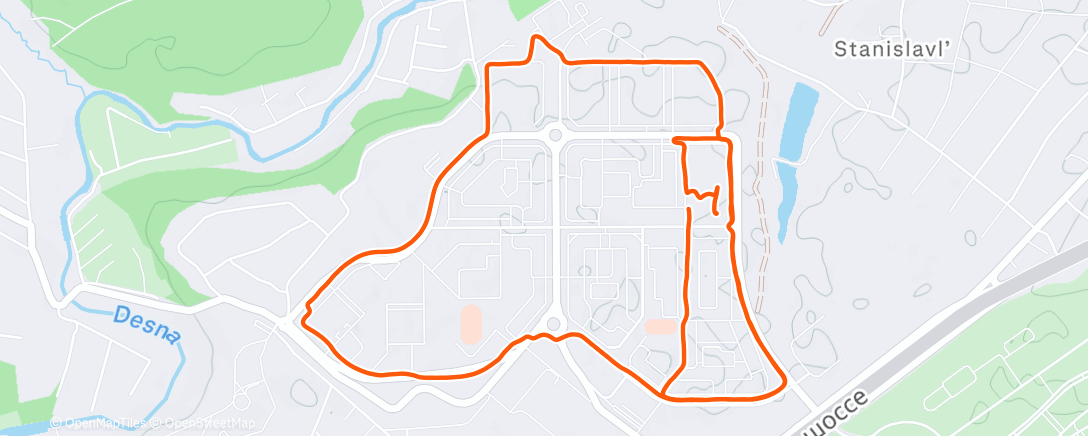 Map of the activity, Night Run