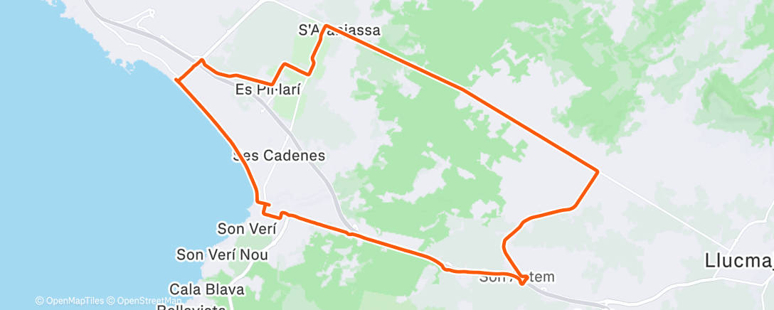 Map of the activity, Morning Ride