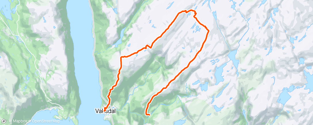 Map of the activity, Sædalsfjellet via Gløvre til Såto